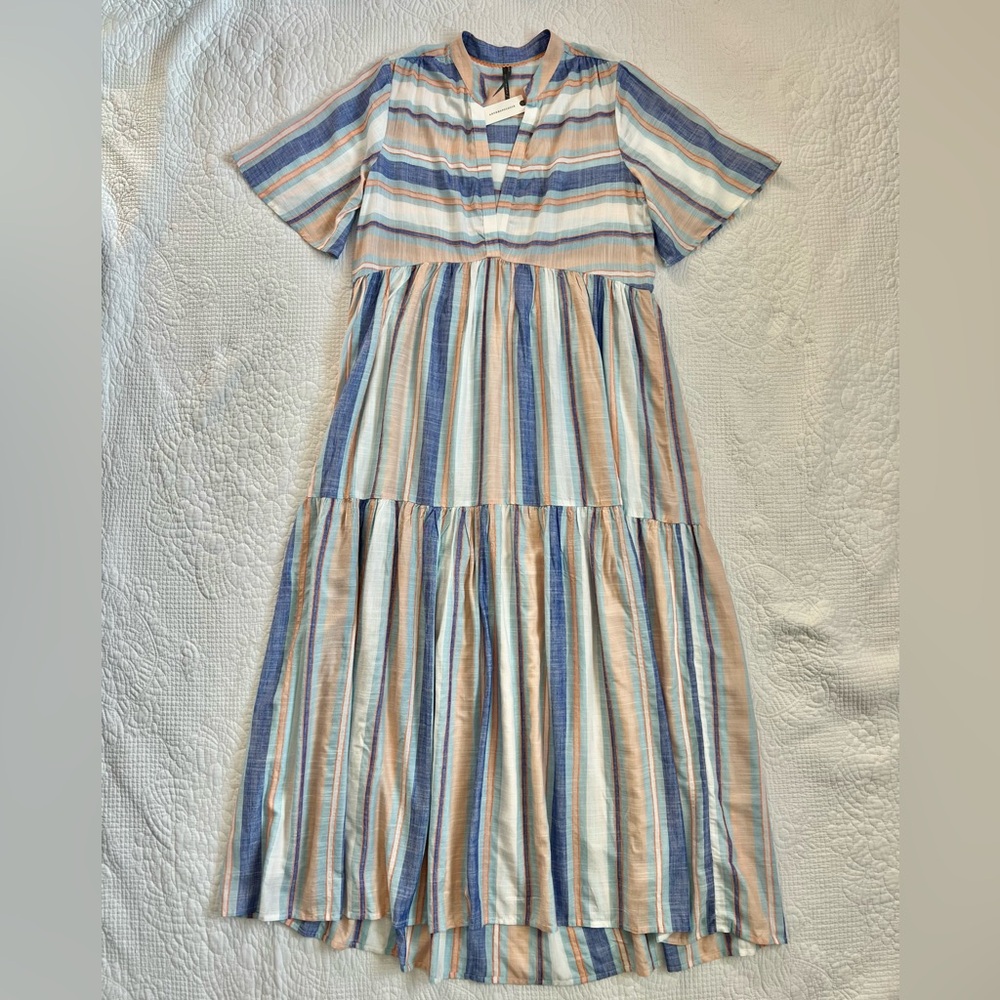 NWT Anthropologie The Kallie Flowy Maxi Dress - Picture 4 of 10